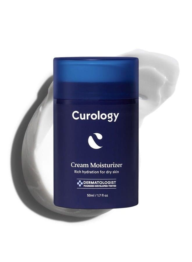 Cream Moisturizer, Rich Hydrating Face Lotion for Dry Skin, with Shea Butter and Hyaluronic Acid, 1.7 fl oz