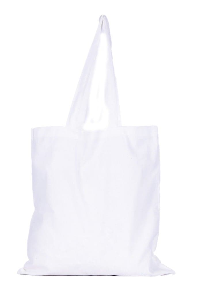 BYFT White Cotton Flat Tote Bag (Plain)