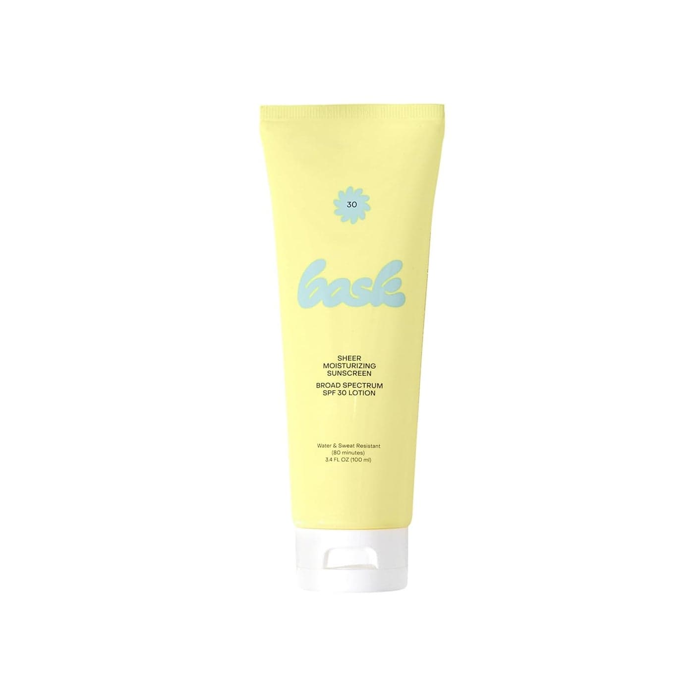 Bask Suncare SPF 30 Sheer Moisturizing Sunscreen Lotion Broad Spectrum UVAUVB Protection Dermatologist Recommended Hydrating Lightweight Fast Absorbing No White Cast Travel Size 34 fl oz