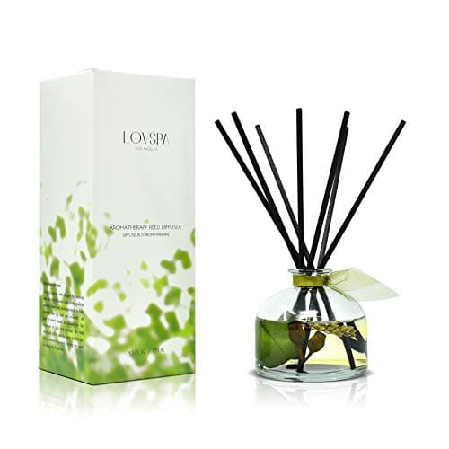 LOVSPA Eucalyptus Reed Diffuser Set for Home, Revive Fresh Eucalyptus, Sage, Citrus & Mint Scent Diffuser with Sticks for Bathroom Shelf Decor Accessories, Top Aromatherapy Gift for Women
