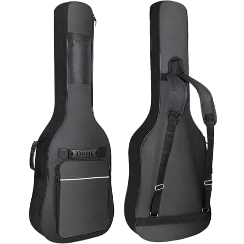 LETSROCK 38 40 41 Inch Electric Guitar Bag, Electric Guitar Gig Bag 0.35 Inch Waterproof Thick Padding Backpack Soft Electric Guitar Case Dual Adjustable Shoulder Strap Pocket & Back Hanger Loop