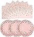 CENLBJ Pink and Rose Gold Paper Plates50 Pack 25 7inch Paper Plates 25 65inch NapkinsPink Plates and Napkins Party Supplies for BirthdaysBaby Showers and All Occasions
