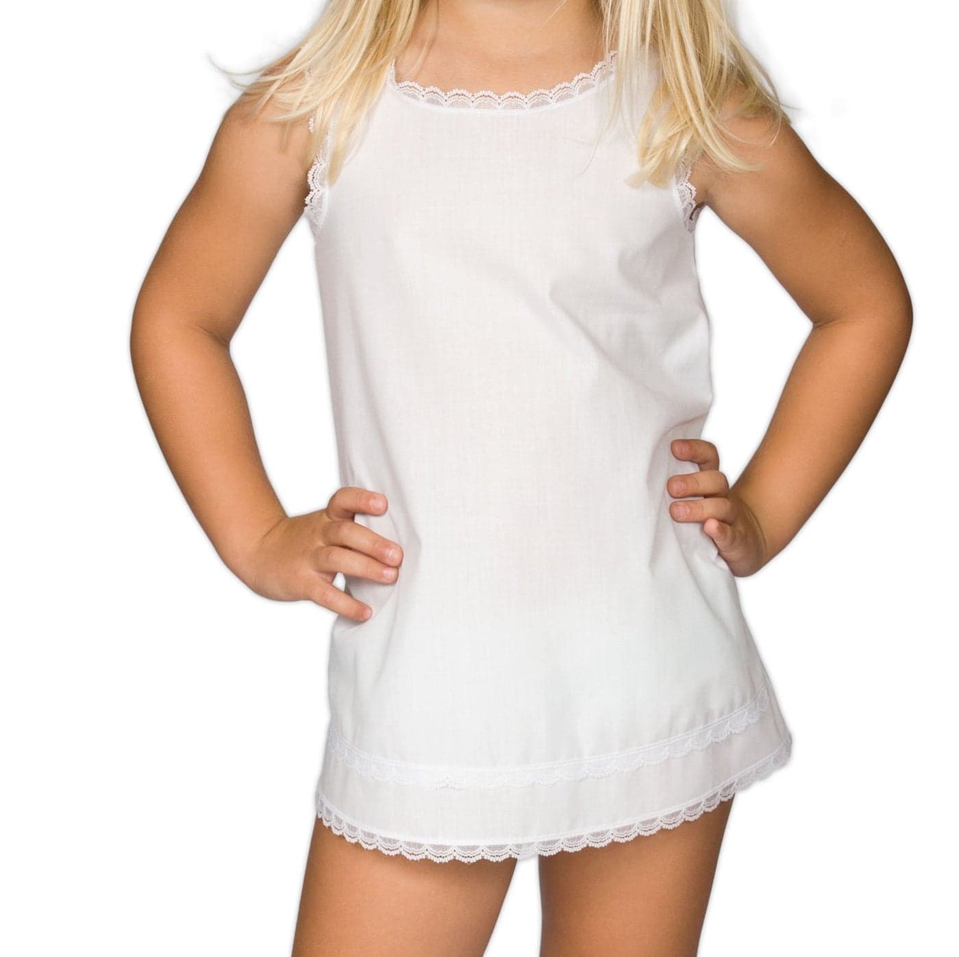 I.C. Collections Baby Girls White Simple A-Line Slip, 18m