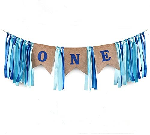 SS Cohen 1st birthday decorationsBaby Boys first Birthday BannerBurlap Highchair Banner for 1st baby birthday banner decorations