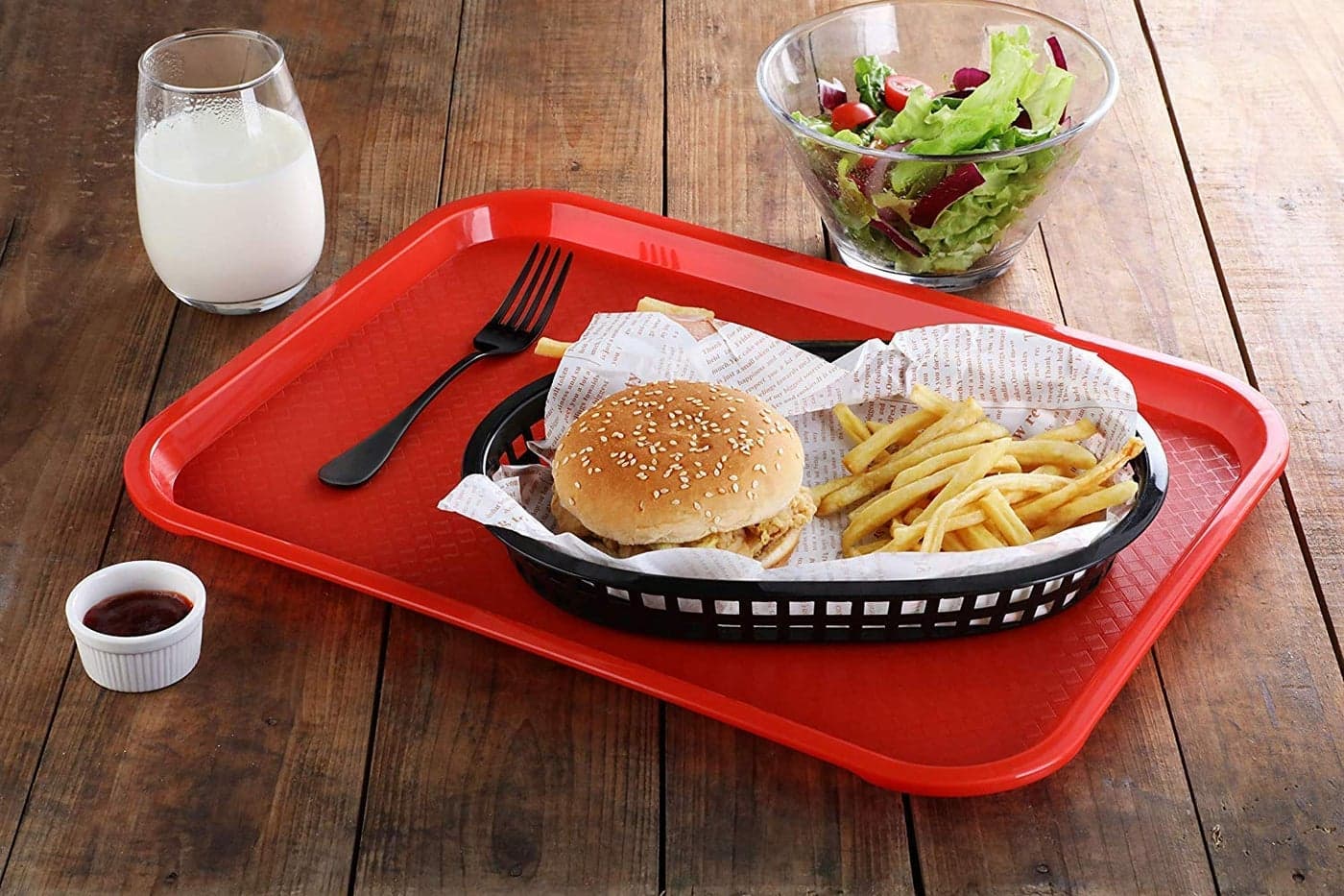 SWIFT INTERNATIONAL Durable Multi-Use Plastic Rectangular Serving Tray (16 X 12 Inches)