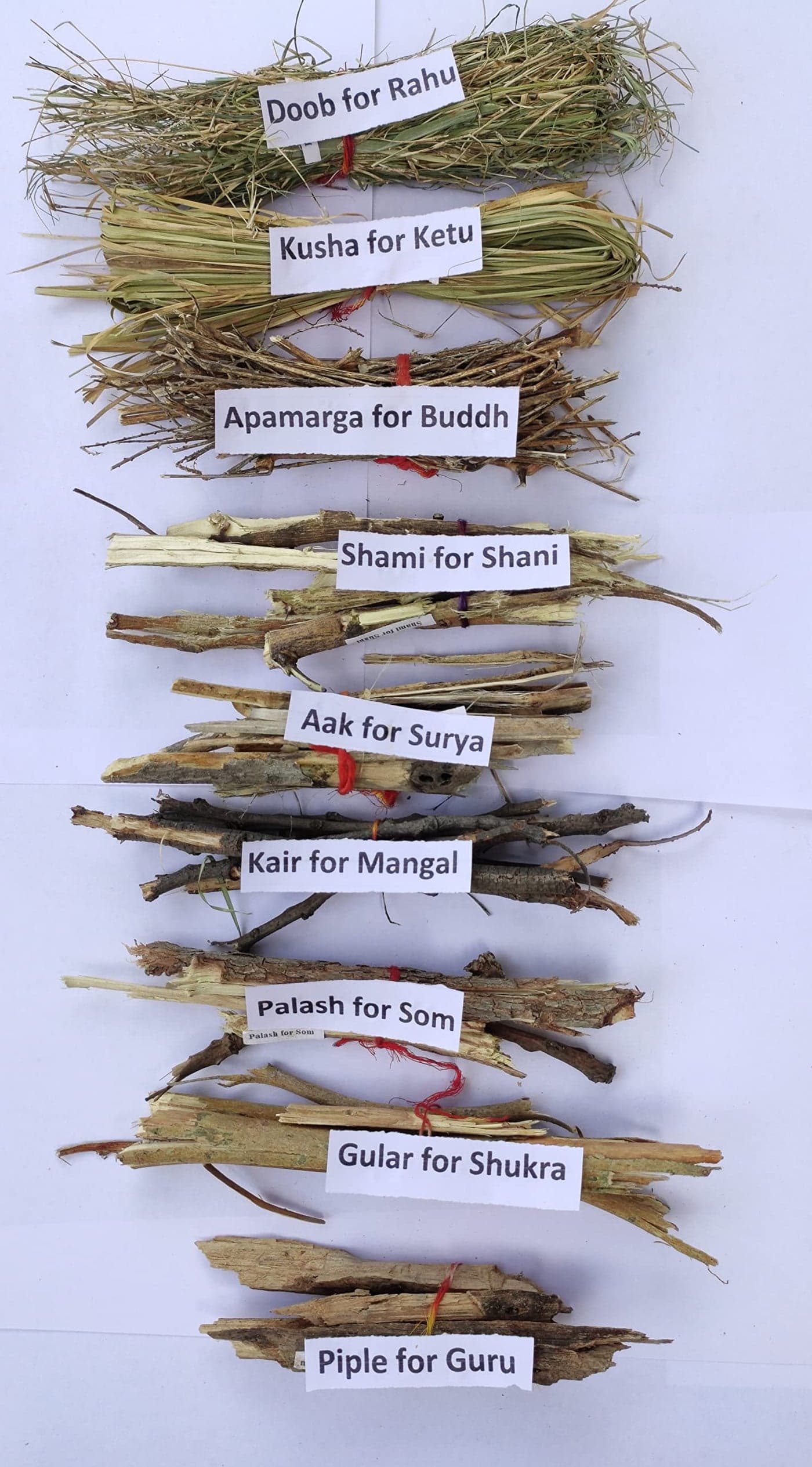 RUKDA Navgrah Havan ki Lakdi Navgrah Hawan Samidha - Sacred Navgrah Wood Sticks for Hawan and Pujan Rituals - Perfect for Vedic and Religious Ceremonies