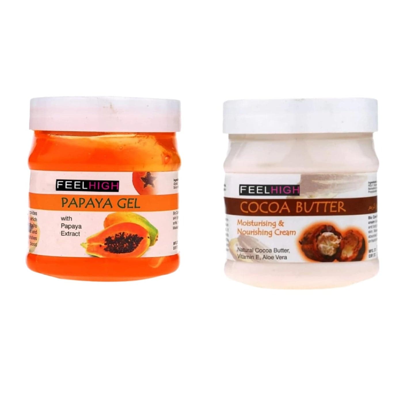 Feelhigh Face Body Papaya Gel 500gm Cream 500gm Facial And Skin care products Papaya Gel And Coca ButterCream