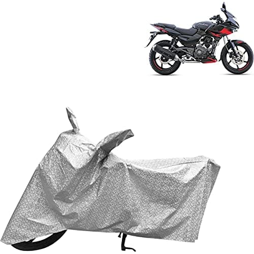 Akmsit Waterproof Bike/Scooty Cover Magic Silver Universal Fit Dust and UV Protection | Double Stitched | Mirror Pockets (Silver) Pack of-1