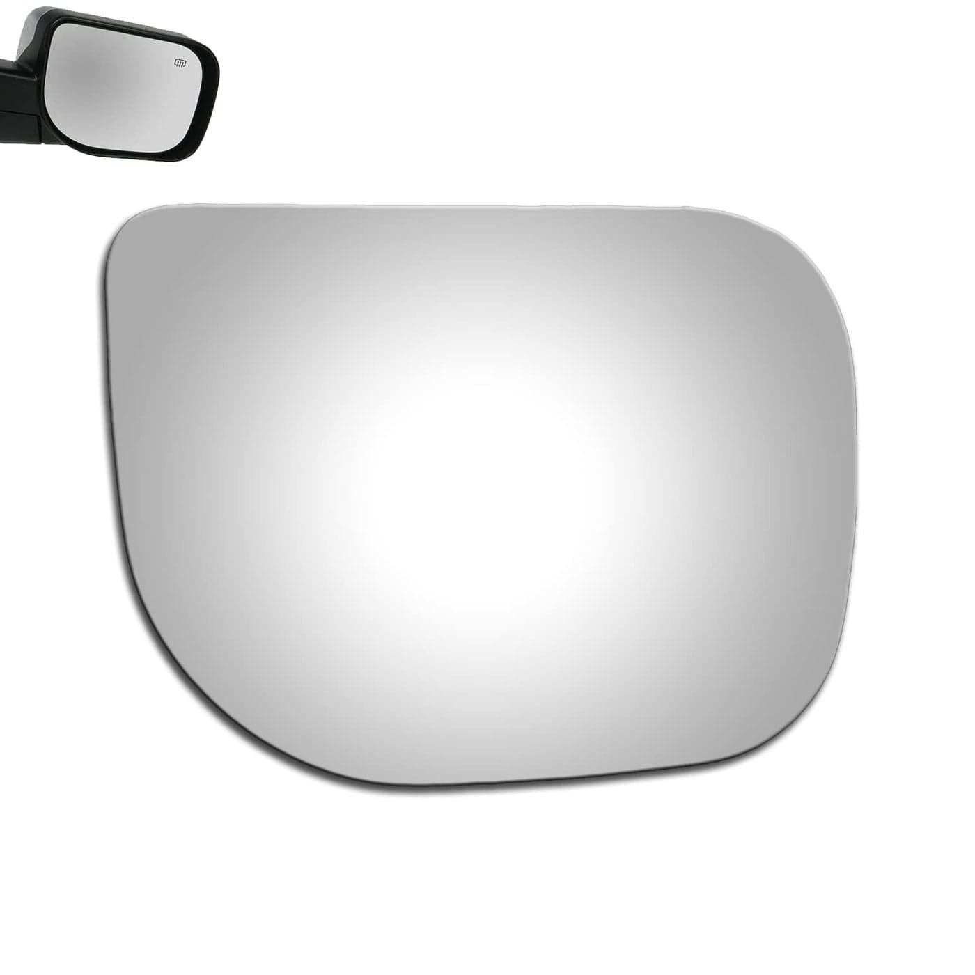 WLLW Mirror Glass for NISSAN TITAN 20042008 NISSAN ARMADA 20052009 NISSAN PATHFINDER ARMADA 2004 Passenger Side Only Right Convex Replacement Glass with Adhesive