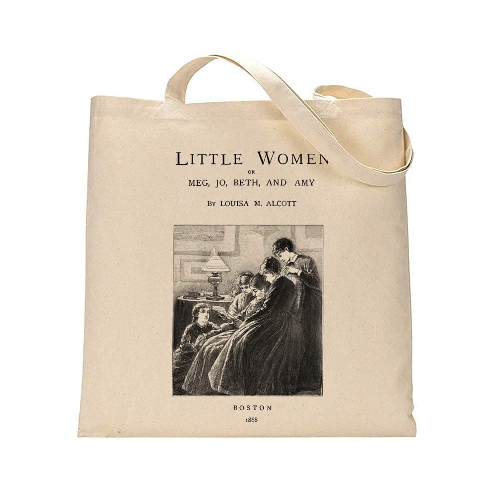 Universal Zone Little Women by Louisa M. Alcott tote bag. Handbag with Little Women book design. Book Bag. Library bag. Market bag