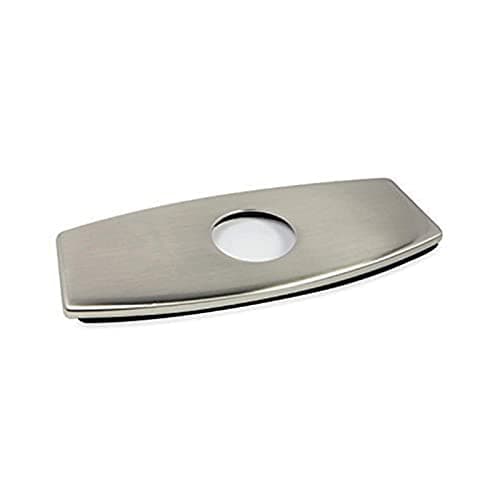 BWE 6.3 Inch Sink Hole Cover Bathroom Vessel Vanity Sink Faucet Rectangle Cover Deck Plate for 1 Or 3 Hole Escutcheon Brushed Nickel
