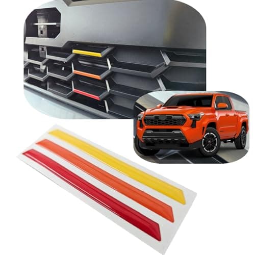 3D Decal Stripes Compatible with for Tacoma TRD Style Grille 2024 2025 4th Gen Tacoma Grille 3 Stripes Available on TRD PreRunnerSportOffroadSportIForce MaxPro Domed not just a Sticker