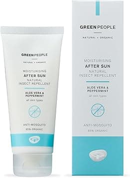 Green People Moisturising After Sun with Insect Repellent With Citrepel75 Aloe Vera Mint Organic Vegan Cruelty Free 100ml