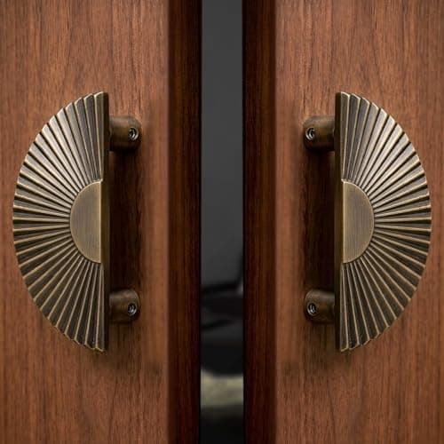 VOLO Heavy Duty Antique Brass Door Handle – Premium 4 Inch Pull Handle for Main Door, Glass Door, Cabinets & Wardrobes | Model S-615, 96 MM Size, Pack of 2 Pieces with Screws