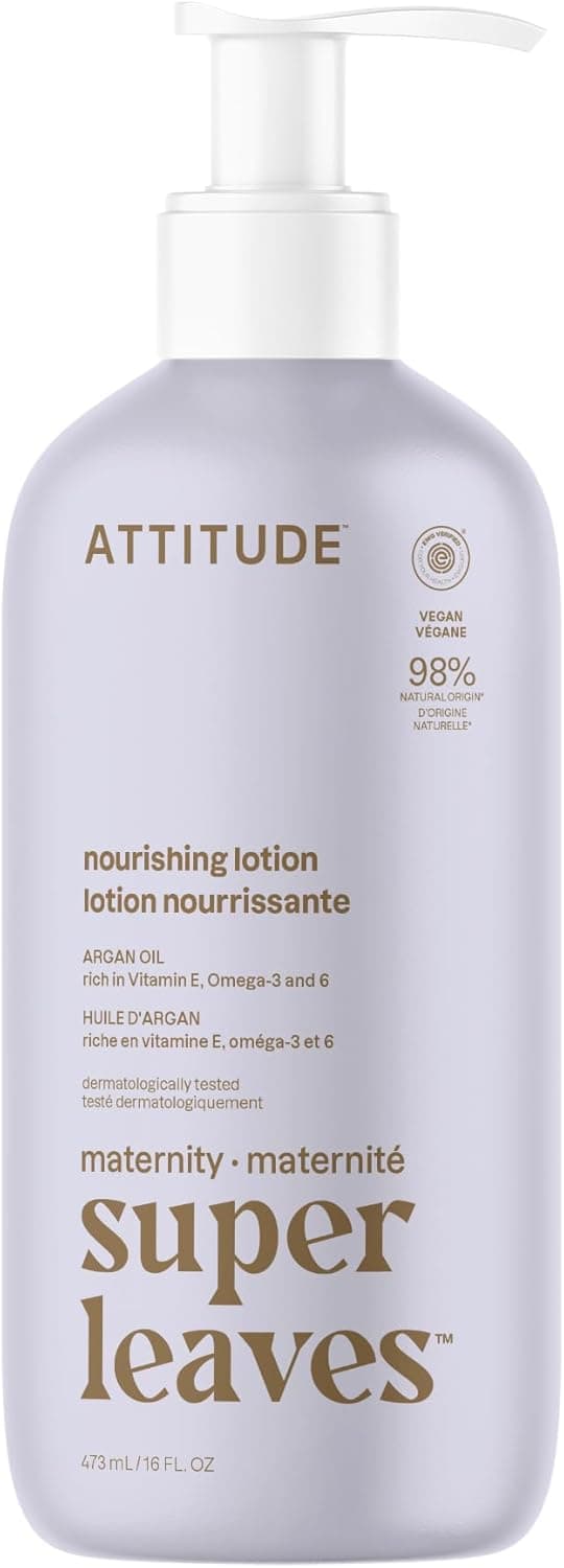 ATTITUDE Pregnancy Nourishing Body Lotion EWG Verified Moisturizer Dermatologically Tested Plant and MineralBased Vegan Maternity Products Argan Oil 473 mL