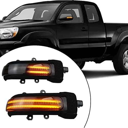 KEEGTBOX Sequential LED Side Mirror Marker Lights Compatible with Toyota Tacoma Truck 2012-2015 Towing Mirror Turn Signal Indicator Lamp Assembly (12-15)