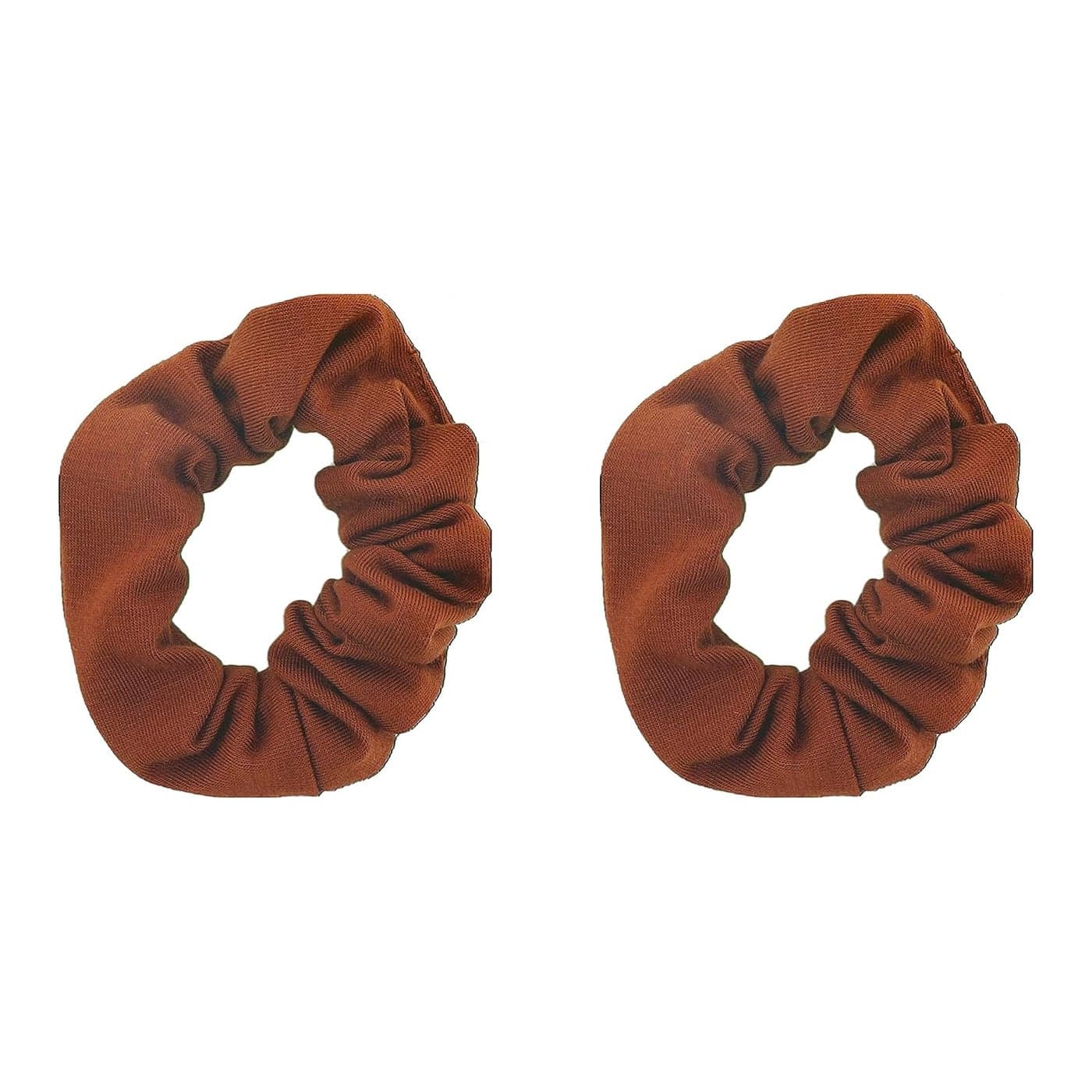 Set of 2 Solid Scrunchies Camel