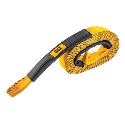 Cat Deluxe Tow Strap 225 in x 20 ft 6000 lb Working Strength 18000 lb Breaking Strength HeavyDuty Recovery Strap for Tough Towing Tasks 980074N