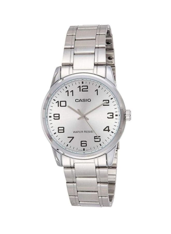 Men Enticer Stainless Steel Analog Watch MTP-V001D-7BUDF - 38 mm - Silver