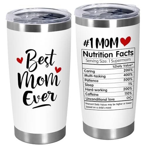 TEEZWONDER Christmas Birthday Gifts for Mom - 20 oz Stainless Steel Insulated Coffee Tumbler with Lid - Mothers Birthday Gifts from Daughter Son, Mothers in Law, Mama, Grandma, Tumblers for Women