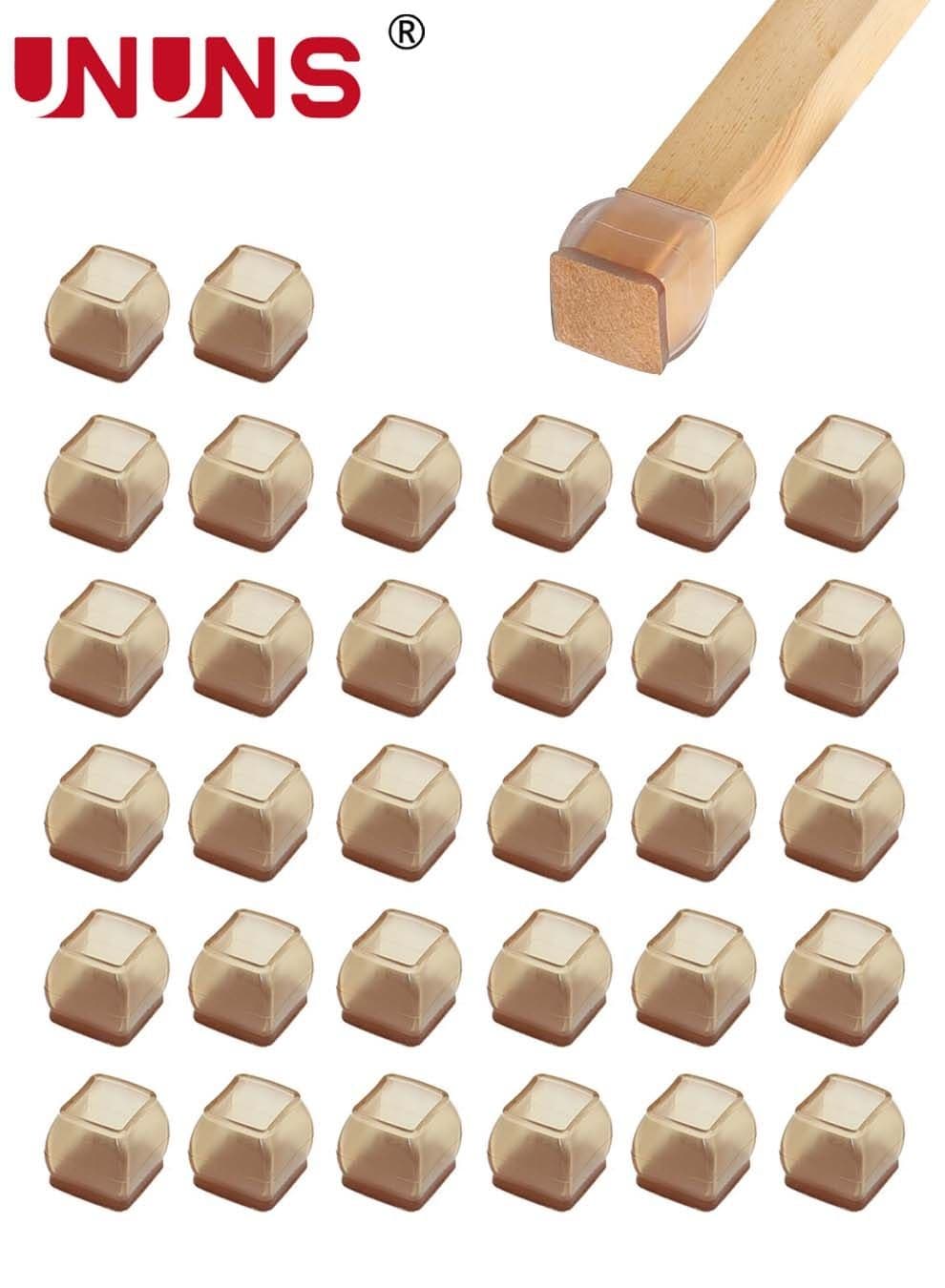 32 Pack Silicone Chair Leg Floor Protectors, Chair Leg Protectors For Hardwood Floors,Thicken Rubber Chair Feet Caps Covers Pads,Protect Furniture Wood Floors From Scratching And Reduce Noise