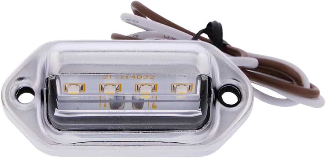 United Pacific Chrome 4 White LED Utility/License Light
