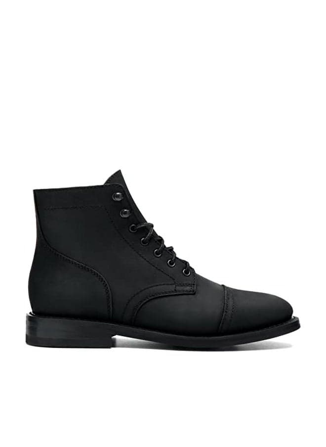 Thursday Boot Company Men's Captain Rugged and Resilient Cap Toe Boot, Black Matte, Size 9