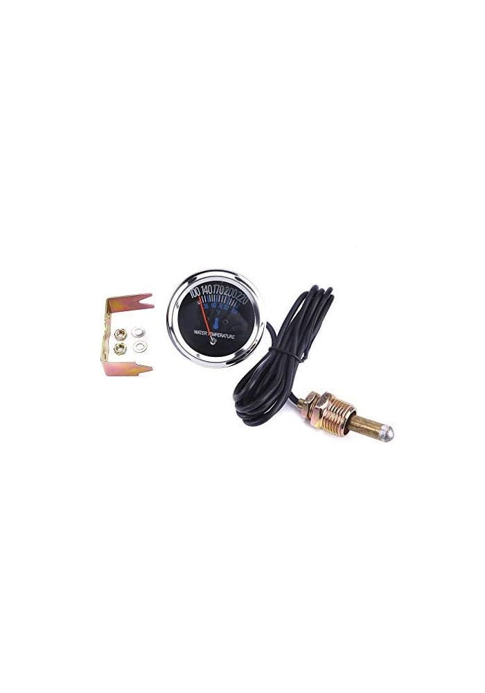 2 inch 52mm Pointer Electrical Mechanical Car Water Temp Temperature Gauge Celsius Fahrenheit Black Face Meter with Sensor 12NPT