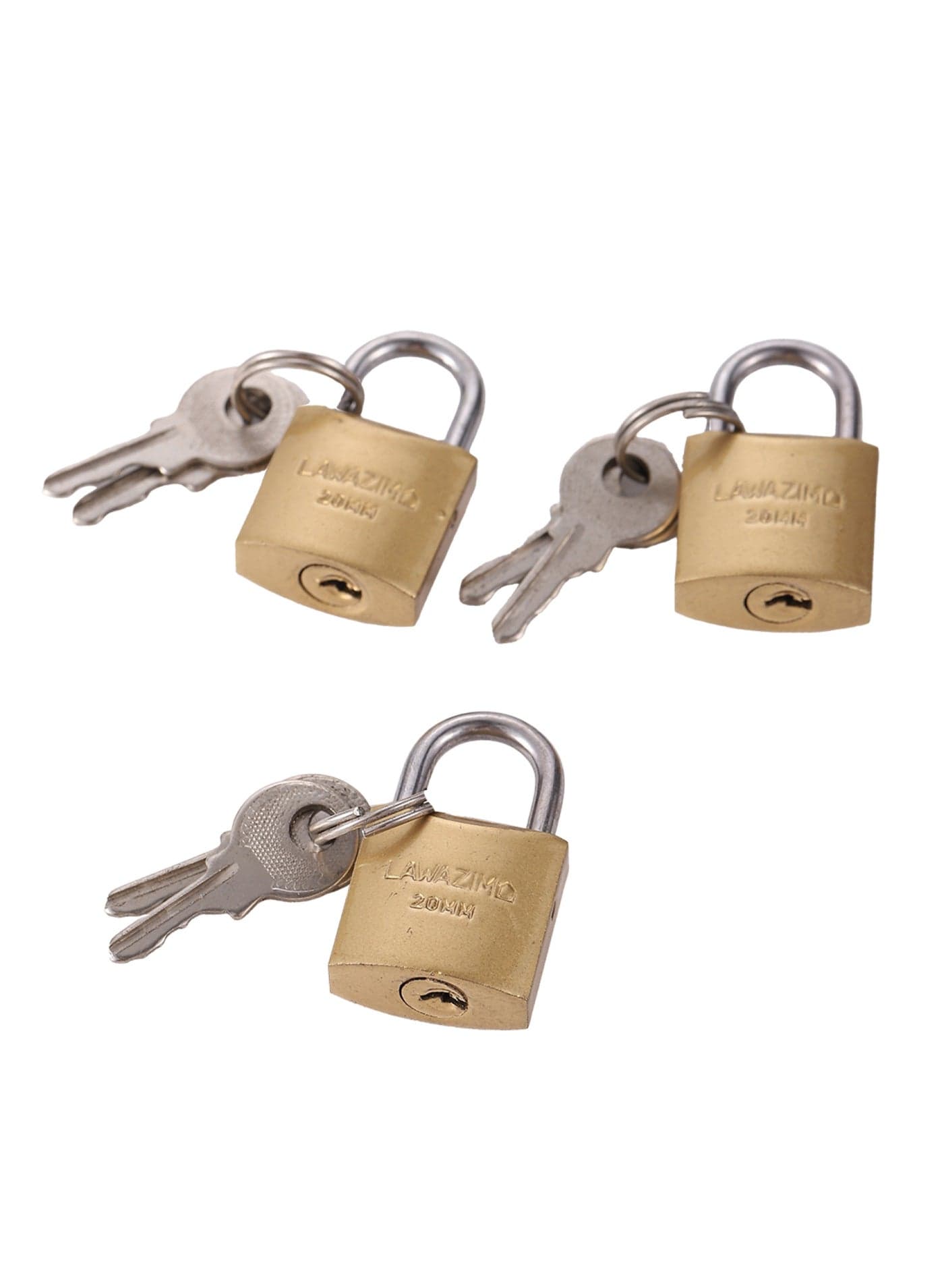 Brass Padlock -3 Piece 25mm- Keyed Anti-pick Tamper-proof Weather-resistant Lock Enhanced Security Protection from Theft for Gates Doors Sheds Lockers Toolboxes Bikes Luggage and Cabinets