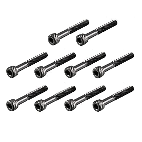 uxcell M4 x 30mm 129 Alloy Steel Hex Socket Head Cap Screws Bolt Black 25pcs