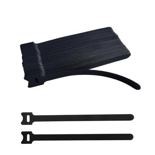 8 Inches Black Reusable Cable Ties,Multi-purpose Adjustable Cord Straps, Cable Organizer,Cord Wrap and Hook Loop Cords Management,Adjustable Cord Ties for Organizing Home, Office, Data Centers,56 PCS