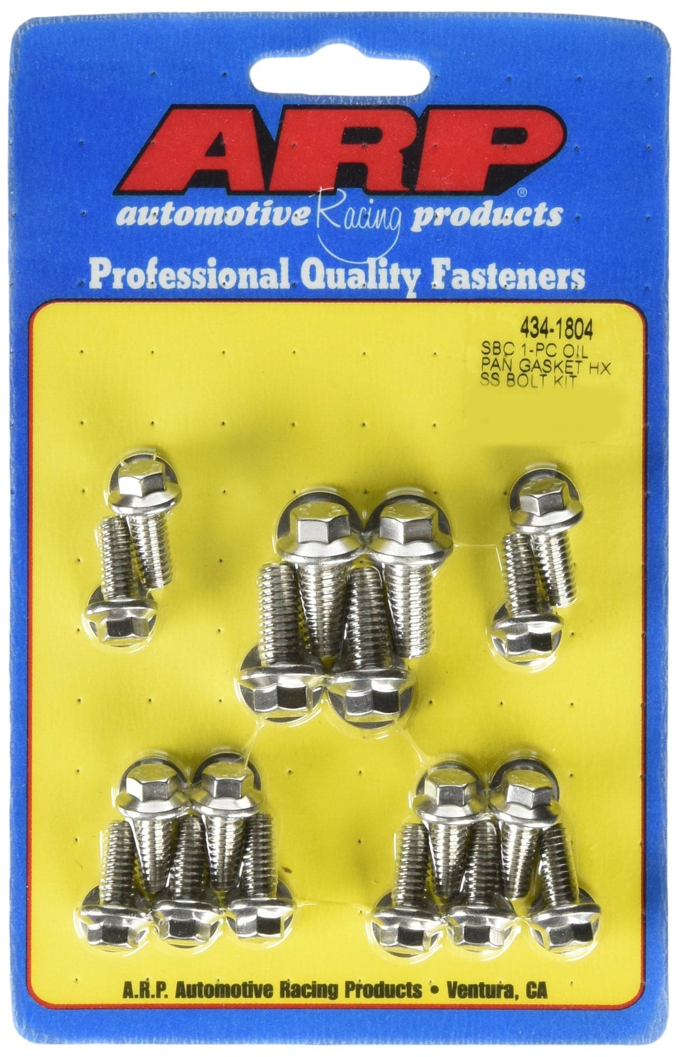 ARP 4341804 Stainless Steel Oil Pan Bolt Kit for Small Block Chevy
