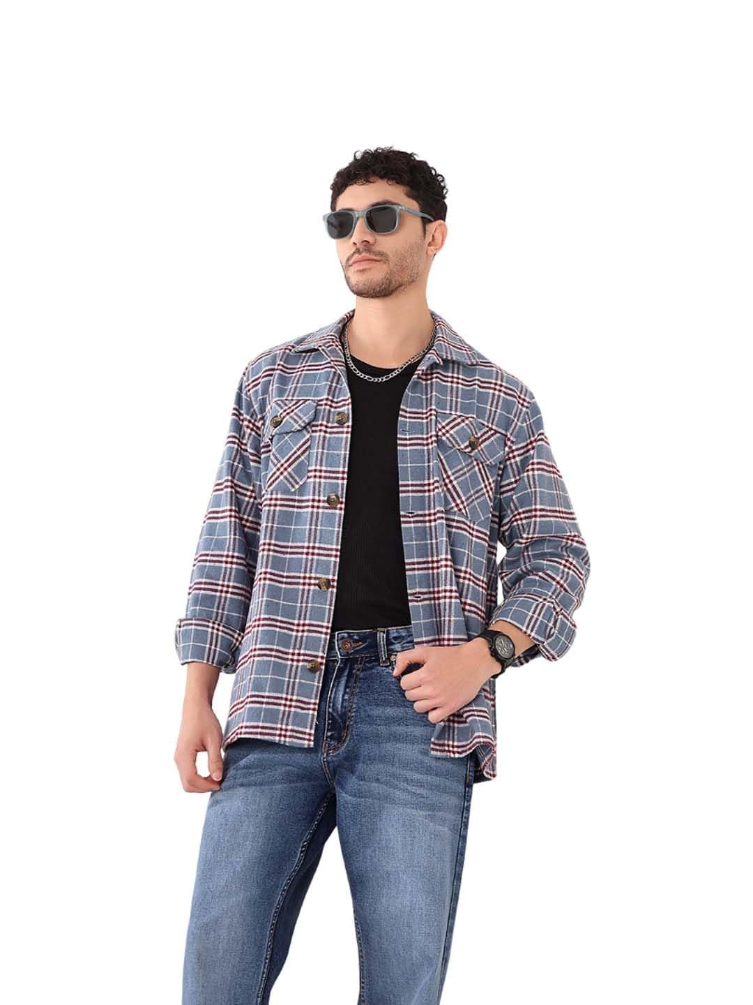 KOTTY Men’s Oversized Streetwear Inspired Shacket-(KOTTYMENSSHACKET04M)