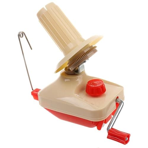 GEIWOGUO Yarn Winder Fiber Yarn String Ball Winder Holder Hand Operated Red