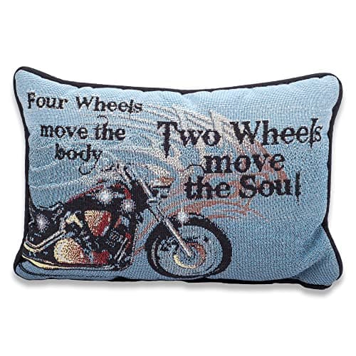 Manual 12.5 x 8.5-Inch Decorative Throw Pillow, Four Wheels Move The Body