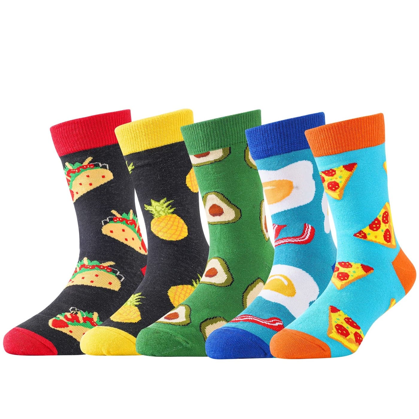 BONANGEL Boys Socks Fun Novelty Animal Design Socks Crazy Space Socks Funny Cute Food Kids socks 10 pairs