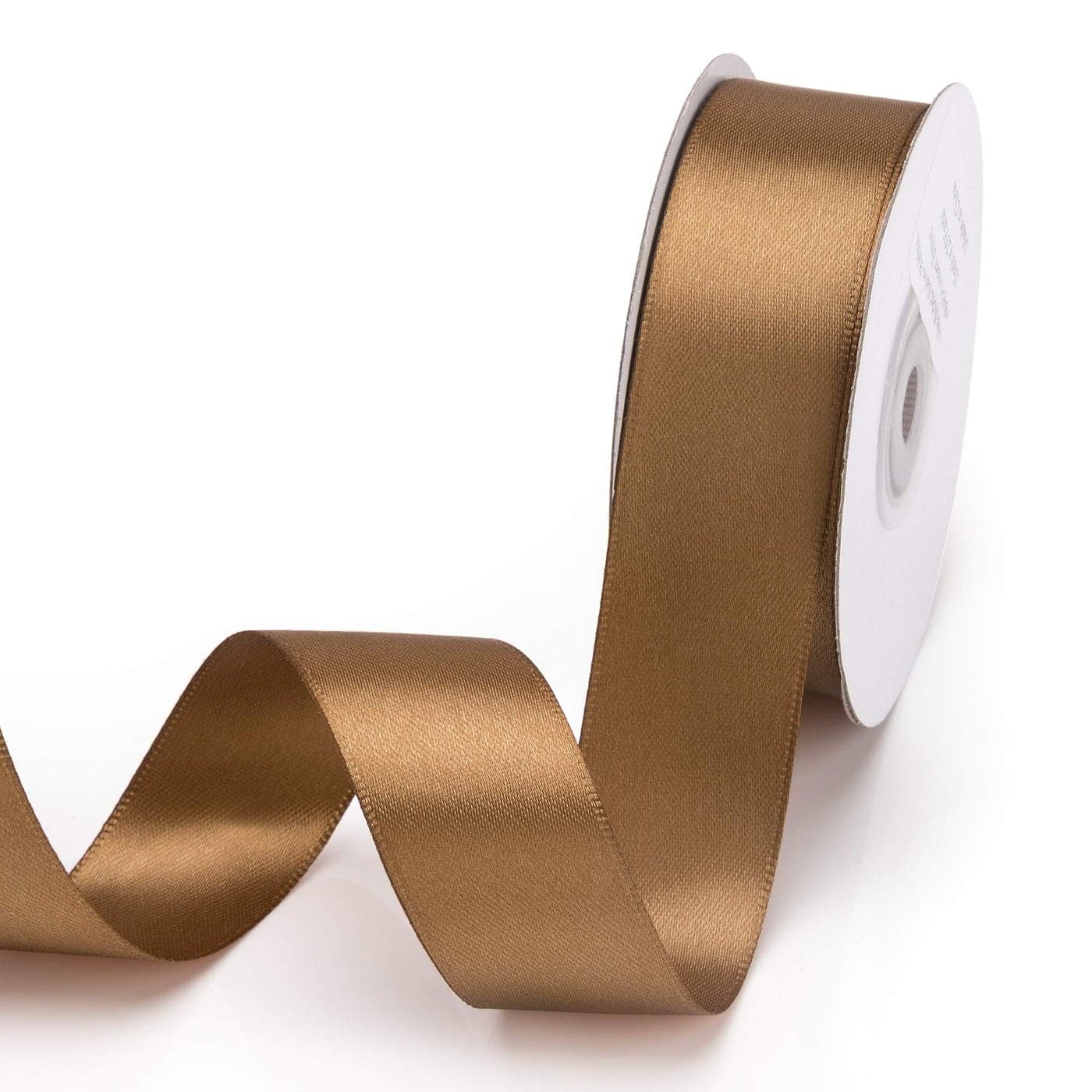 IHKFILAN Double Face Satin Ribbon 1Inchx25Yards Double Sided Solid Polyester Ribbon for Gift Wrapping Party Hair Braids Bow Baby Shower Decoration Floral Arrangement Craft SuppliesGolden Brown