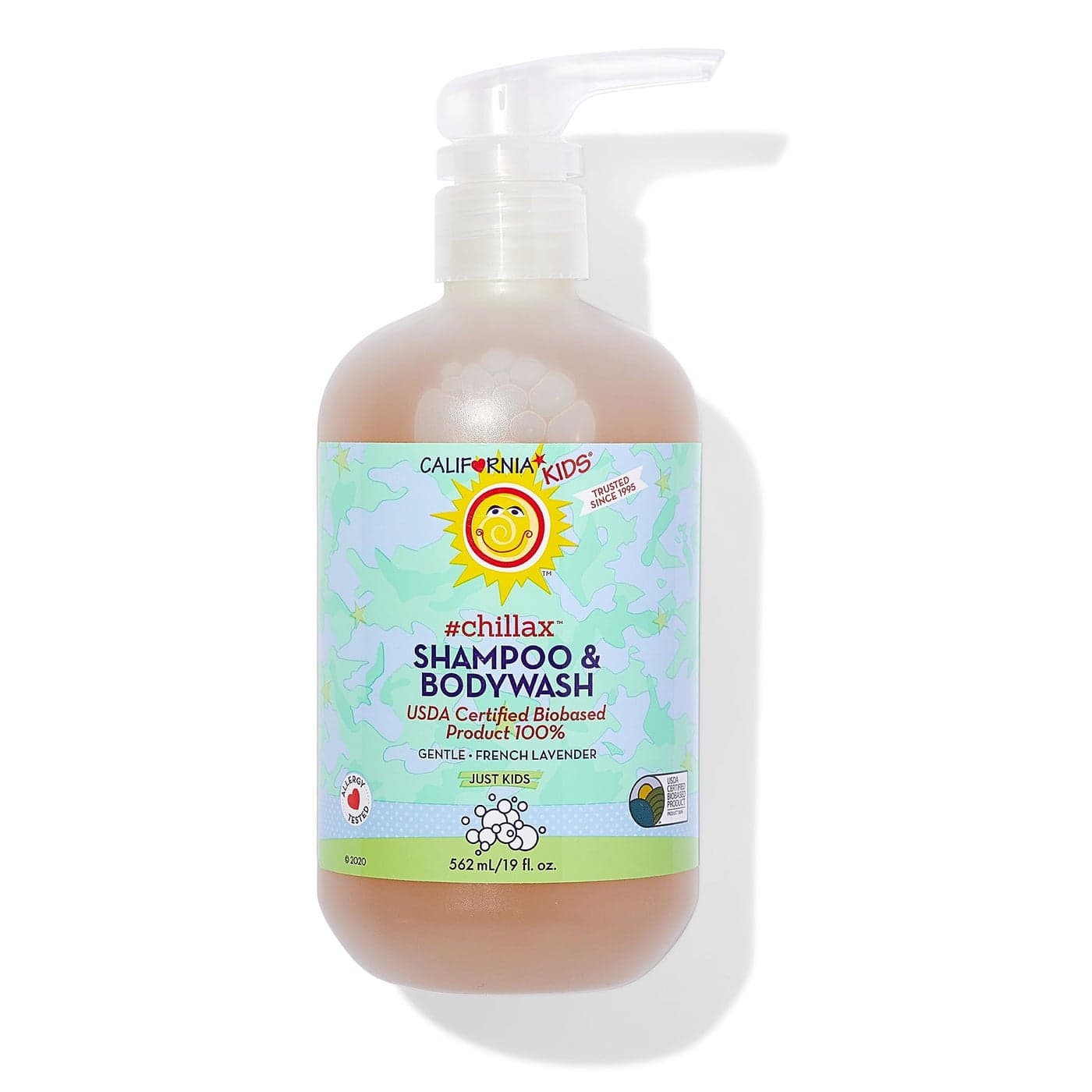 California Kids Chillax Shampoo and Bodywash | 100% Plant-Based | Gentle Skincare for Kids | Lavender Shampoo for Kids + Teens | Hypoallergenic Bodywash | 562 mL / 19 oz.