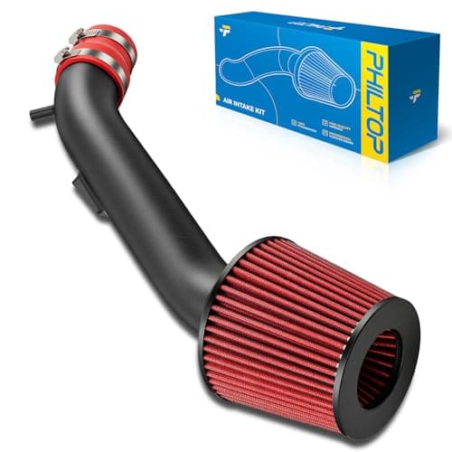 PHILTOP Cold Air Intake Red Tube + Heat Shield Compatible With Honda Accord 2013-2017 2.4L, Red