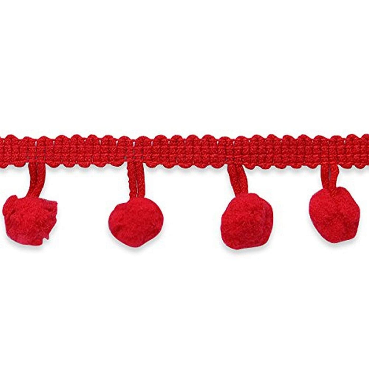 Expo International 34Inch Pom Fringe Trim Embellishment 20Yard Red