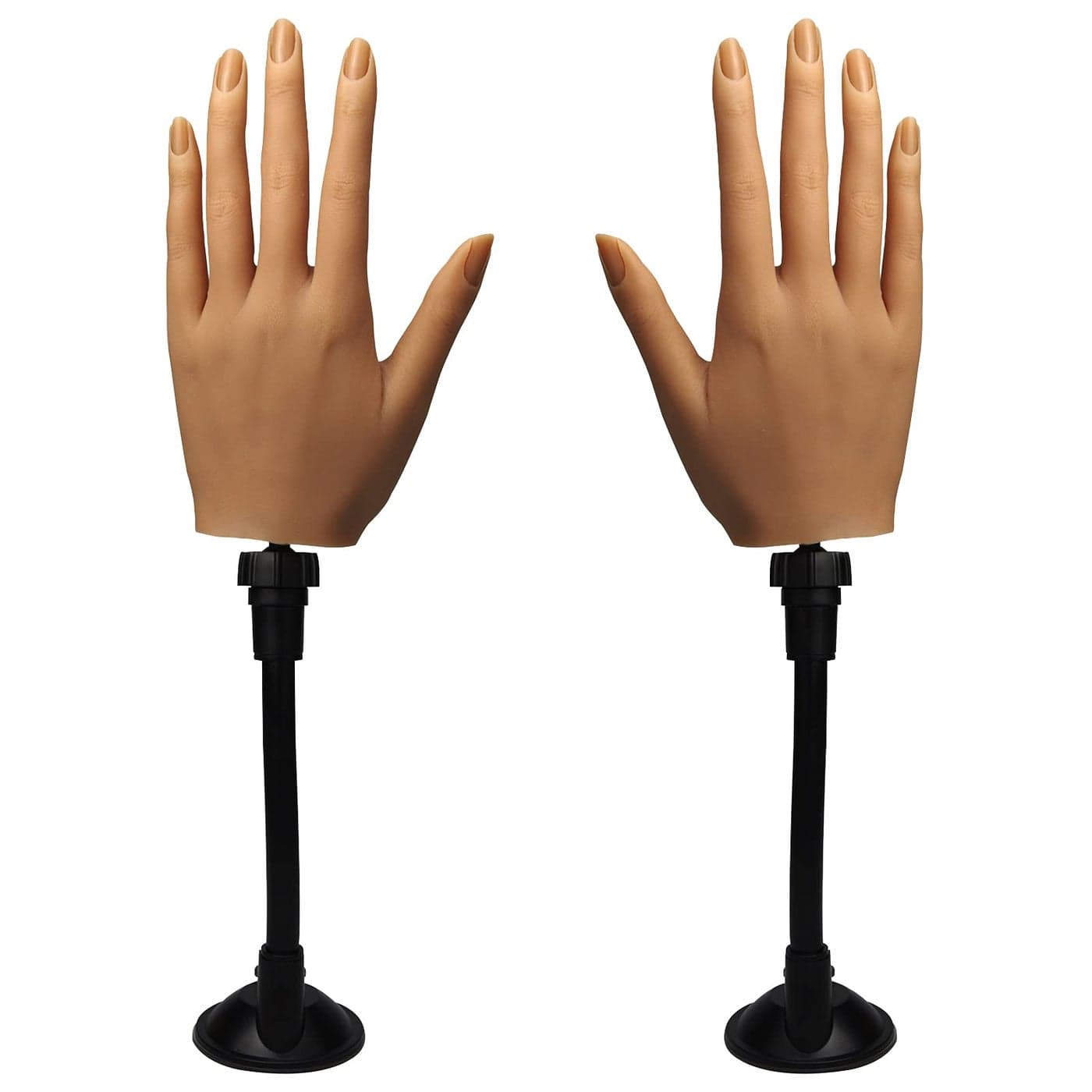Silicone Practice Hand for Acrylic Nails Bendable Female Mannequin Life Size Practice Hand with Stand for Nails Practice Nail Art Tools 32P