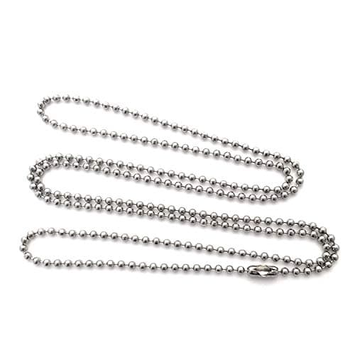 DragonWeave 2mm Fine Sterling Silver Ball Chain Necklace - 18 inches