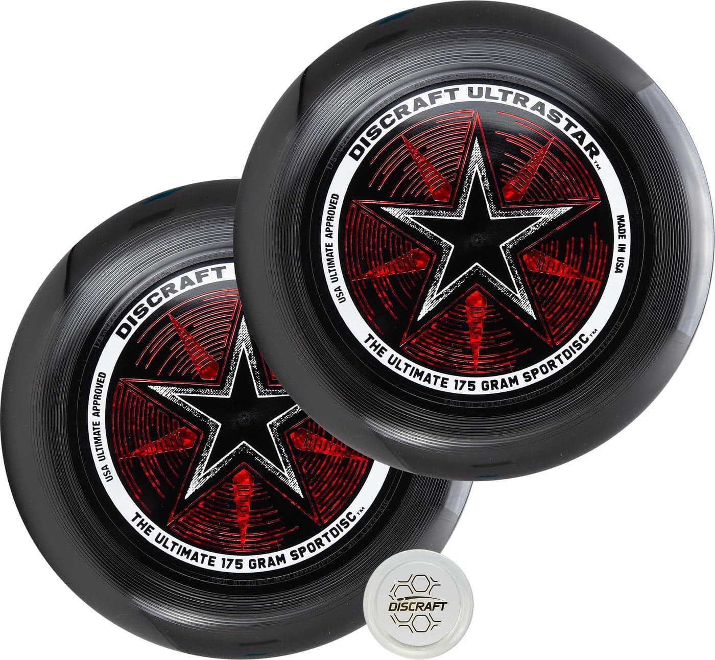 Discraft Ultrastar Sportdisc 175g Stock Ultimate Frisbee Sport Flying Disc Black
