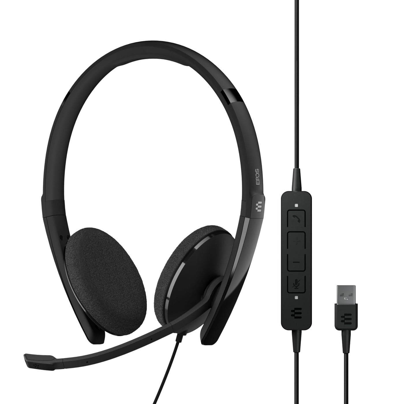 EPOS Adapt 160 USB II - Wired, Double-Sided, UC Optimized Headset with USB Connectivity - Superior Stereo Sound - Enhanced Comfort - Call Control - Black