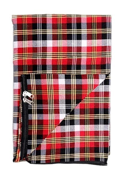 Cozy Comfort Cotton 300TC Mattress Cover with Zip/Chain 1 Piece Single Bed (Multicolor) (Single pc 72 * 36 * 4)