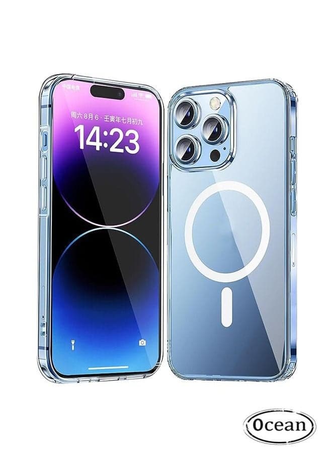 iPhone 15 Pro Max Case with MagSafe, Shockproof Protection Anti-Yellowing【Military Grade Shockproof Protection】15 Pro Max Cover Anti-Yellow Anti-Scratch Magnetic Case Clear
