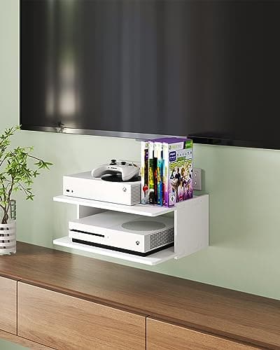 AREAJD Floating Under TV Game Shelf Stand for Xbox Series SX ProjectorRouterEntertainment Center Projector Holder Accessories