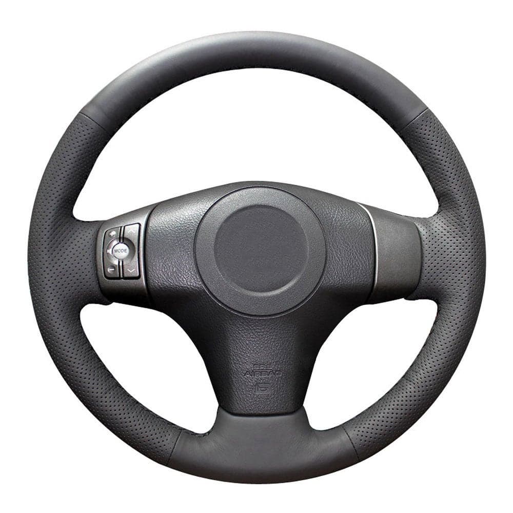 Eiseng DIY Stitch Steering Wheel Cover for Toyota RAV4 SUV 2006 2007 2008 2009 2010 2011 2012 for Yaris Sedan 20072011 Interior Accessories Hand Sewing Genuine Leather 15 inches Black Thread