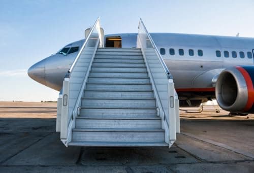 AOFOTO 7x5ft Airport Apron Airplane Backdrop for Photography Vinyl Aerodrome Aircraft Boarding Ramp Photo Background Cloth Lovers Couples Honeymoon Travel Holiday Vacation Photo Studio Props