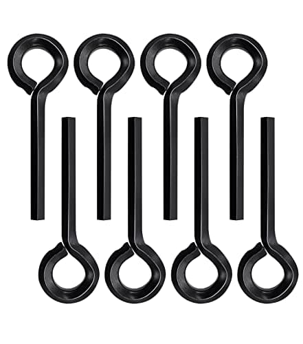 Aienxn 8pcs Black 7/32" Standard Hex Dogging Key with Full Loop, Metal Allen Wrench Door Key for Push Bar Panic Exit Device